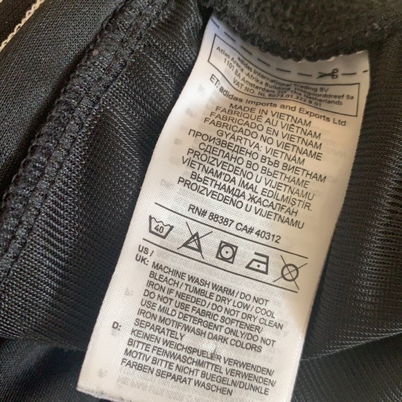 Adidas Black Drawstring Shorts With White Stripes - Picture 7 of 12